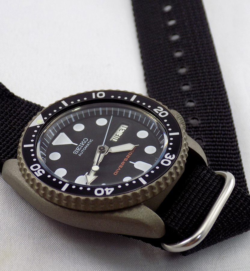 PRE-SALE Seiko 7S26 Titanium Gray Cerakote Black Dial | Retro Vintage Seiko  Mods Divers Watch